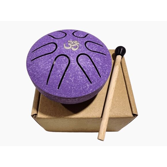 Mini Steel Tongue Rain Drum for Meditation Yoga Musical Education 3 Inch 6 Notes - Picture 1 of 9